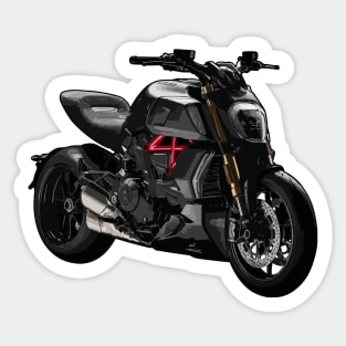 Diavel 1260S Bike Illustration Sticker